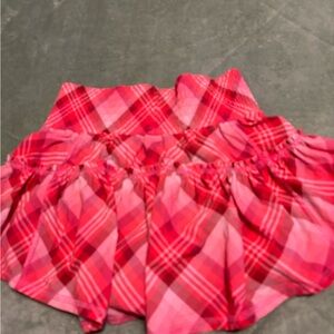 BUBBLE Pink Plaid Athletic Shorts#4